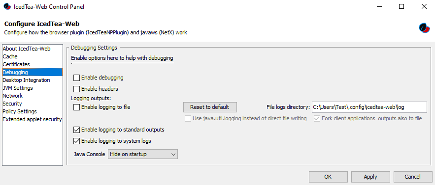 web control panel