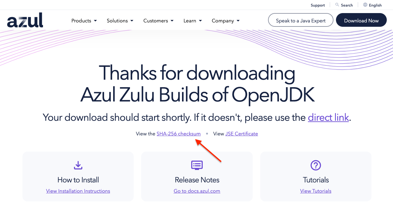 download checksum link