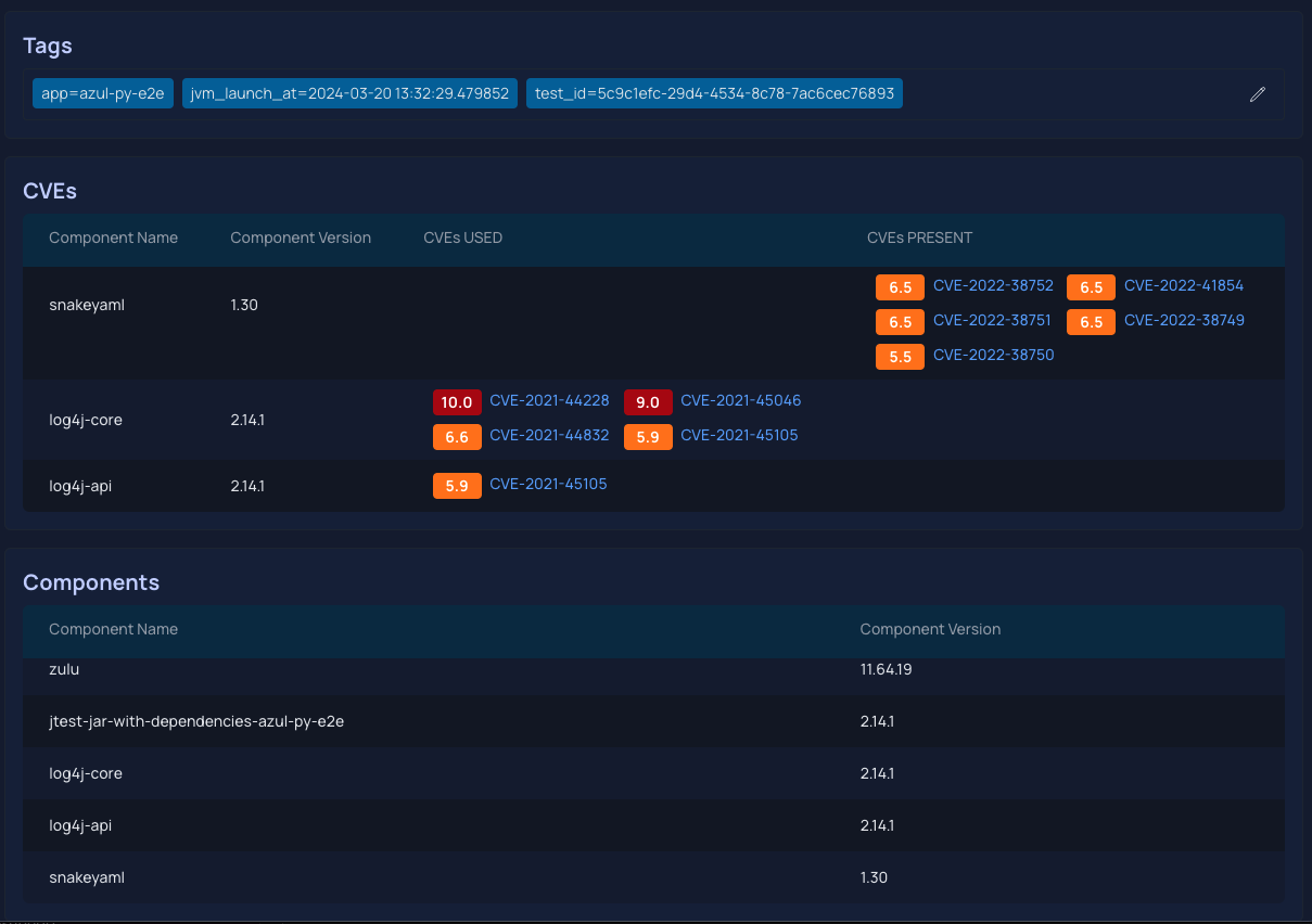 Detailed information of a JVM